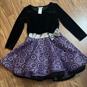 Jessica Ann Black and Purple special occasion dress.